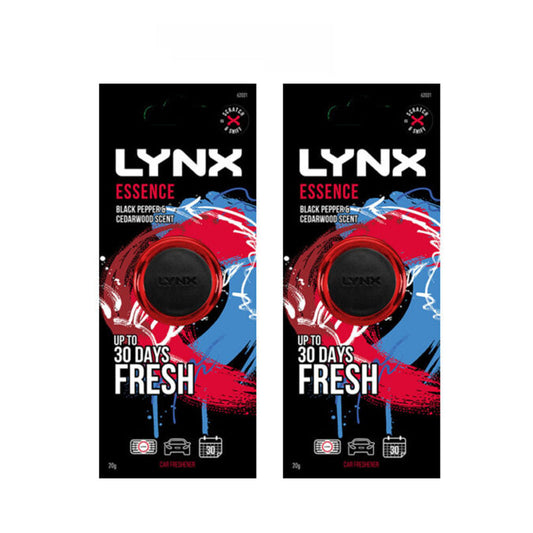 2 x Lynx ESSENCE 3D Mini Vent Car Air Fresheners Fragrance Scent A1946