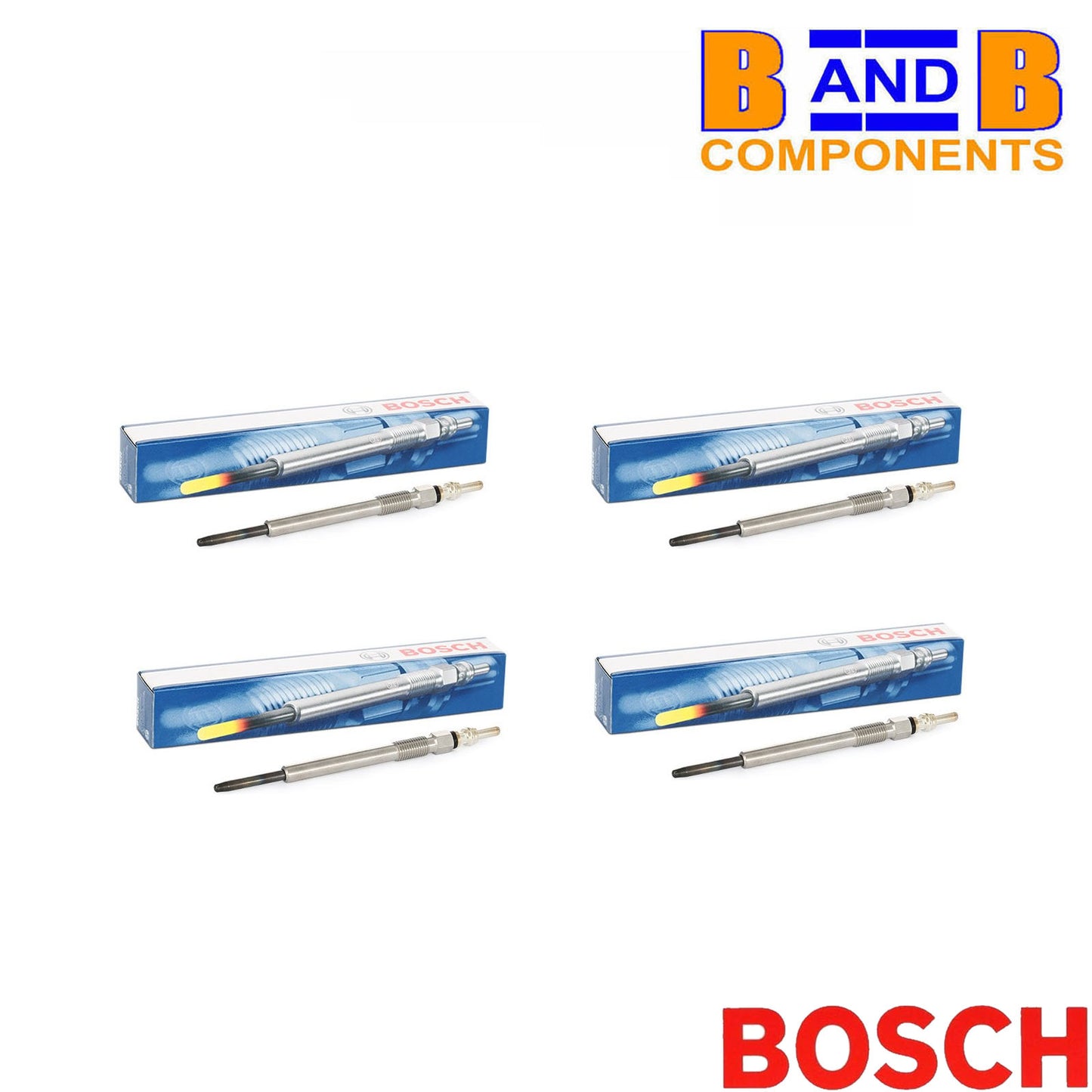 GLOW PLUGS x 4 BOSCH ALFA FIAT FORD SUZUKI VAUXHALL 1.3 D CDTI TDCI A3358