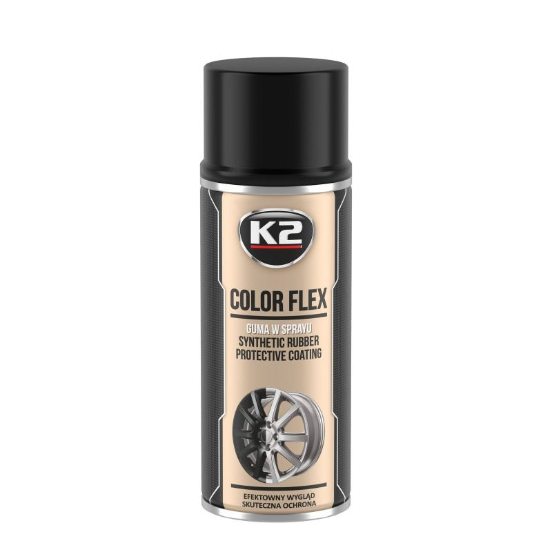 GLOSS BLACK PLASTIC PEELABLE RUBBER SKIN SPRAY PAINT PROTECT K2 COLOR FLEX A3389