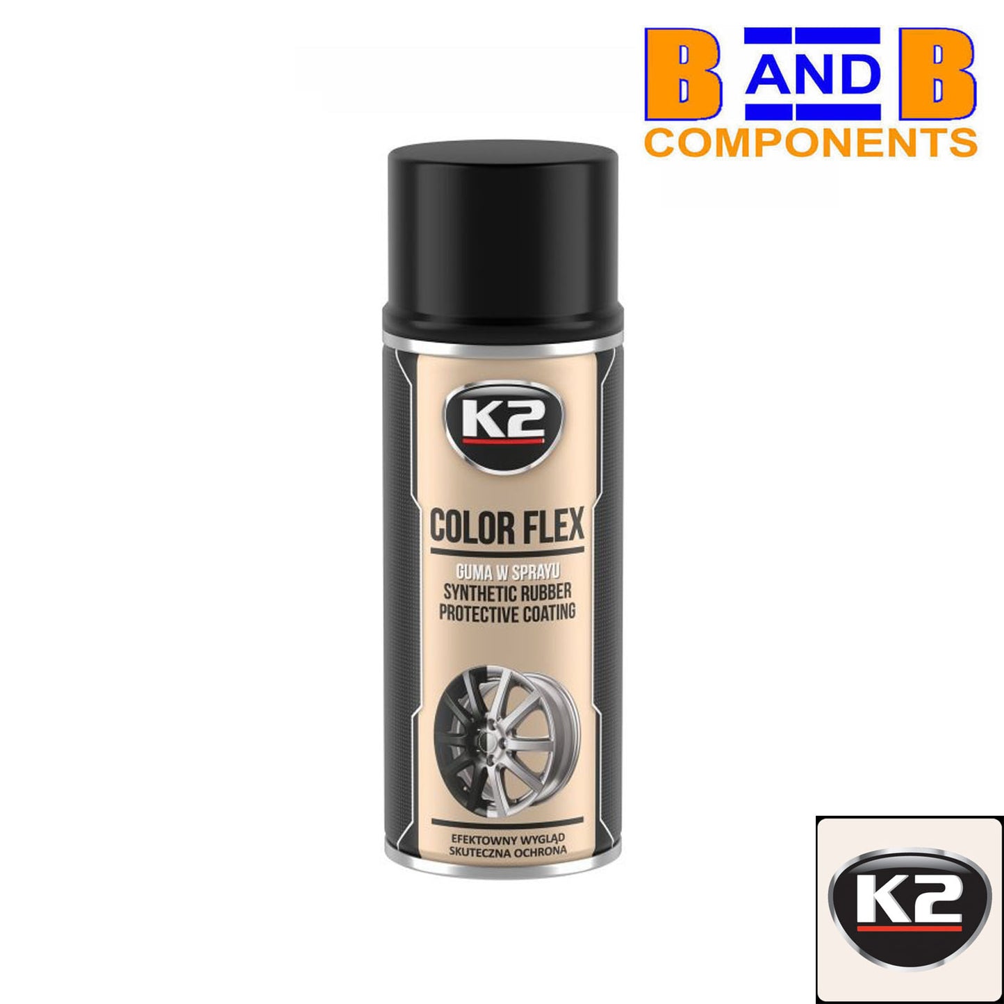 GLOSS BLACK PLASTIC PEELABLE RUBBER SKIN SPRAY PAINT PROTECT K2 COLOR FLEX A3389