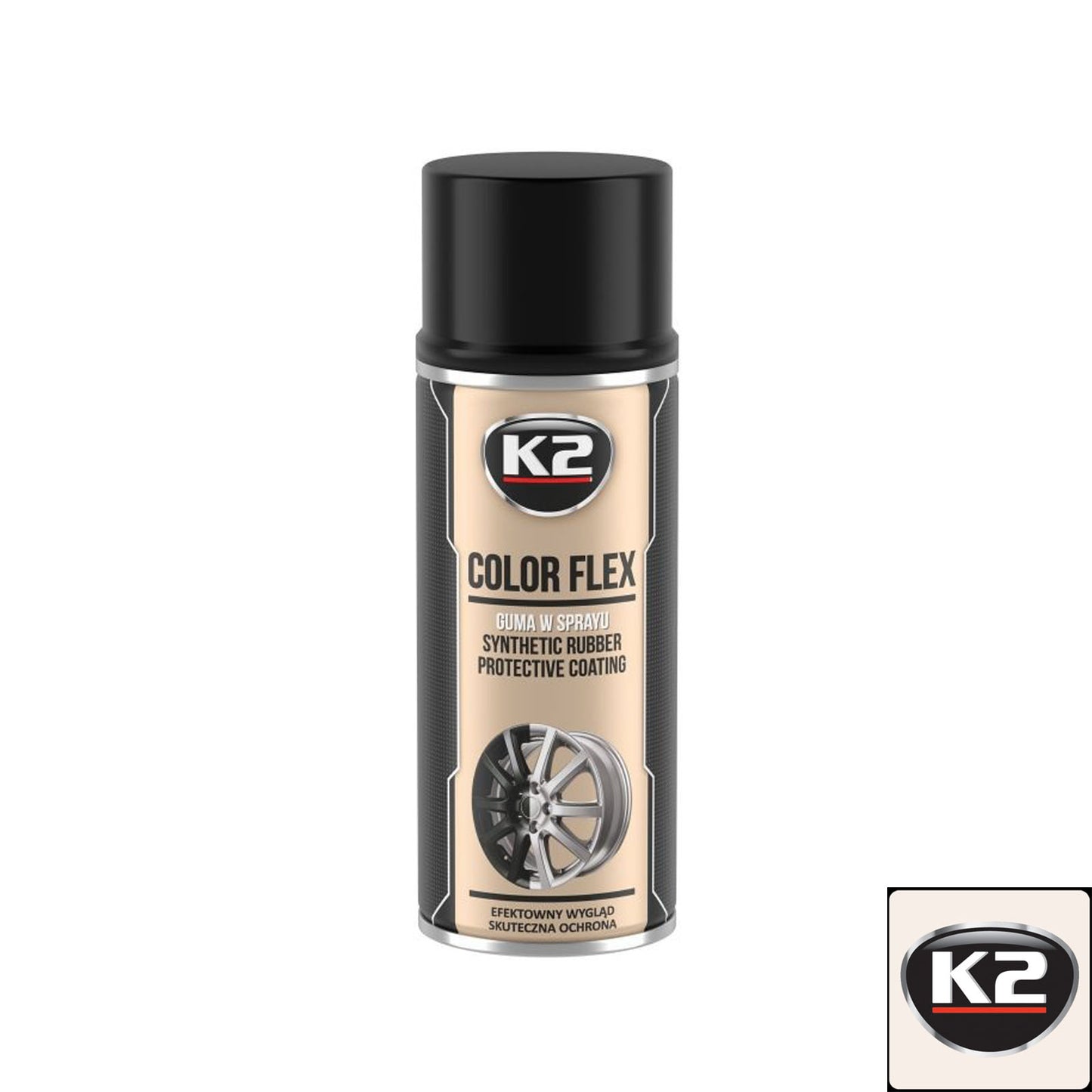 GLOSS BLACK PLASTIC PEELABLE RUBBER SKIN SPRAY PAINT PROTECT K2 COLOR FLEX A3389