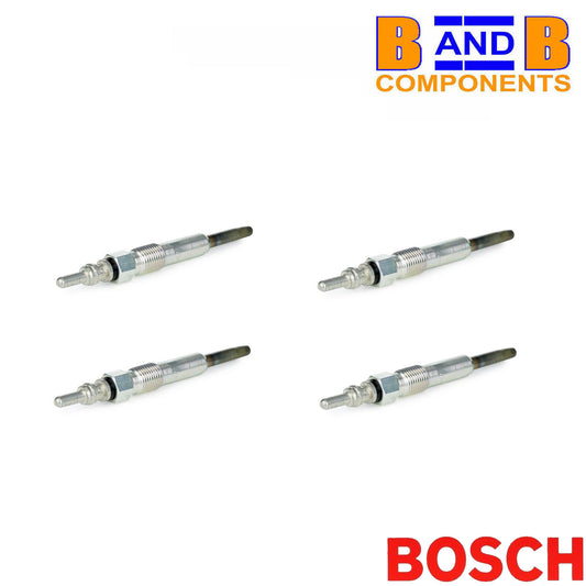 GLOW PLUGS x 4 BOSCH 0250212009 MITSUBISHI NISSAN RENAULT SUZUKI VOLVO A3422